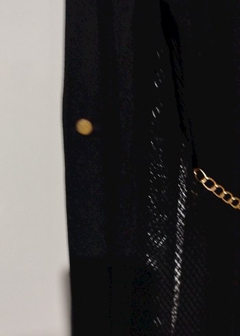 Zincir Detaylı Siyah Uzun Kollu Gotik Bluz - Görsel 7