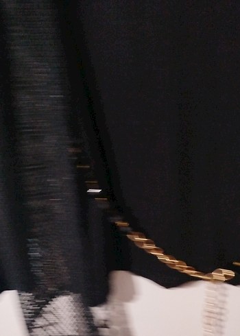 Zincir Detaylı Siyah Uzun Kollu Gotik Bluz - Görsel 2