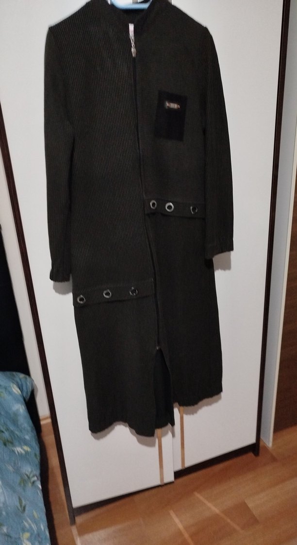 Yeşil Uzun Kadın Goth Kaban - Görsel 3