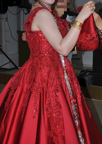 Özel Dikim İşlemeli Kına Abiyesi - Görsel 2