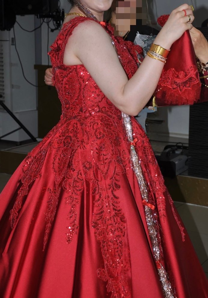 Özel Dikim İşlemeli Kına Abiyesi - Görsel 2