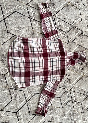 Kapüşonlu Ekose Desenli Kadın Gömlek - Görsel 2