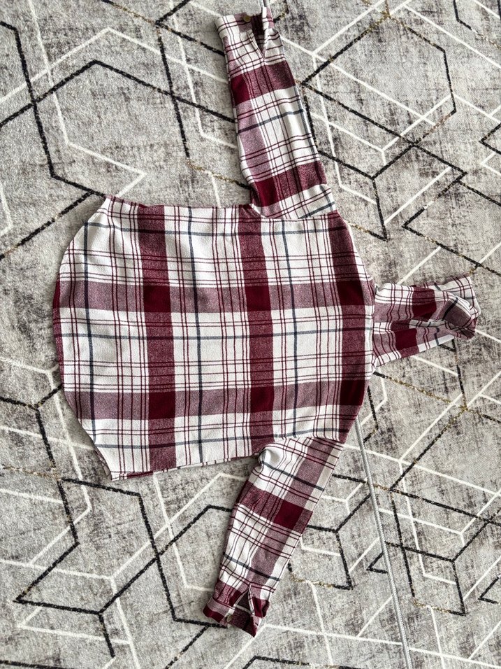 Kapüşonlu Ekose Desenli Kadın Gömlek - Görsel 2