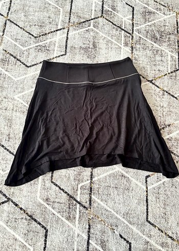 Siyah Dökümlü Midi Kadın plaj eteği - Görsel 3