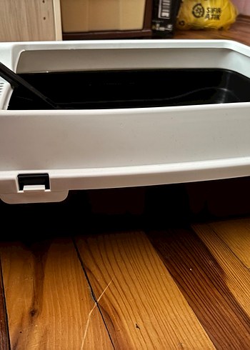 Gri-Beyaz Kedi Tuvalet Kabı ve Kürek - Görsel 3