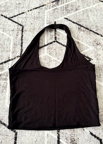 Siyah sırtı açık Kadın crop - Görsel 2