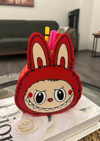 Renkli Kalem Seti ve Kalemlik 3d Labubu kalemlik - Görsel 4