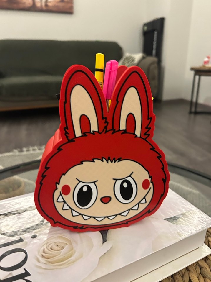 Renkli Kalem Seti ve Kalemlik 3d Labubu kalemlik - Görsel 4