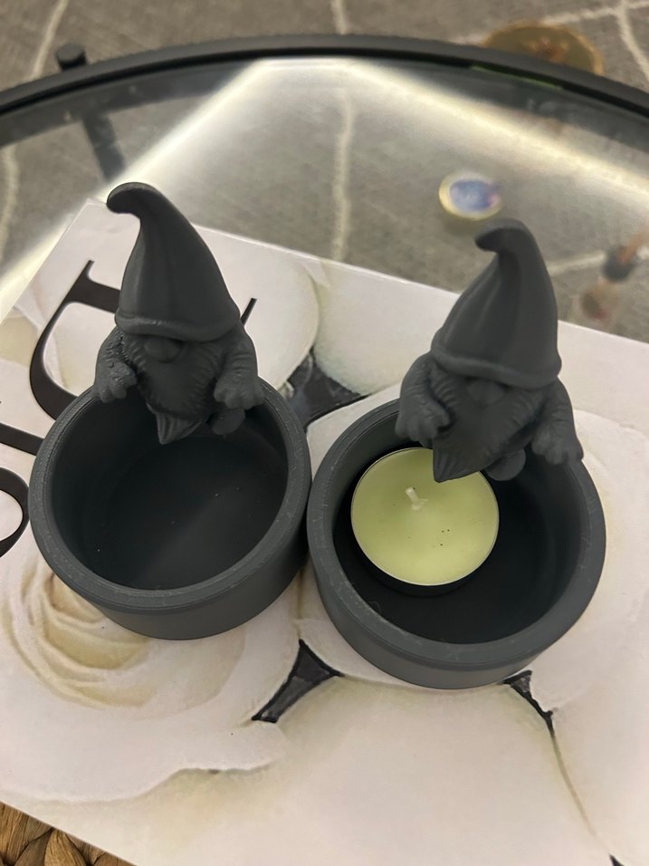 Gri Cüce Figürlü Mumluk Seti - Görsel 3