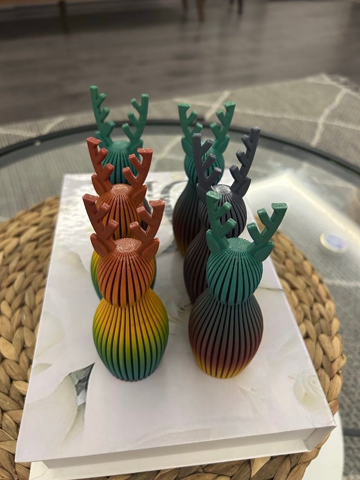 Renkli Modern Geyik Figürleri - Görsel 4