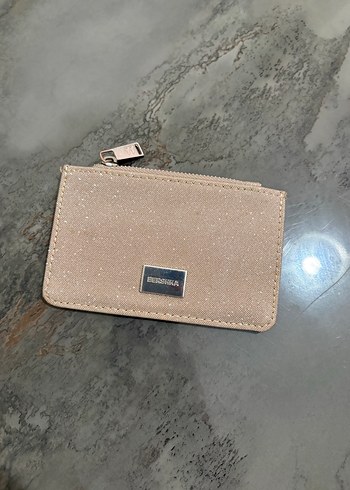Bershka Sampanya Simli Mini Fermuarli Cuzdan