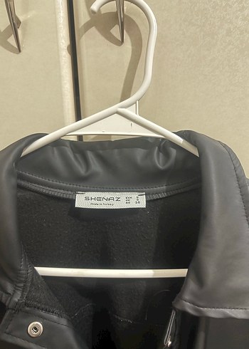 Düğmeli Siyah Deri Kadın Ceket - Görsel 2