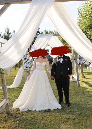 Fransız Dantel Gelinlik - Görsel 4