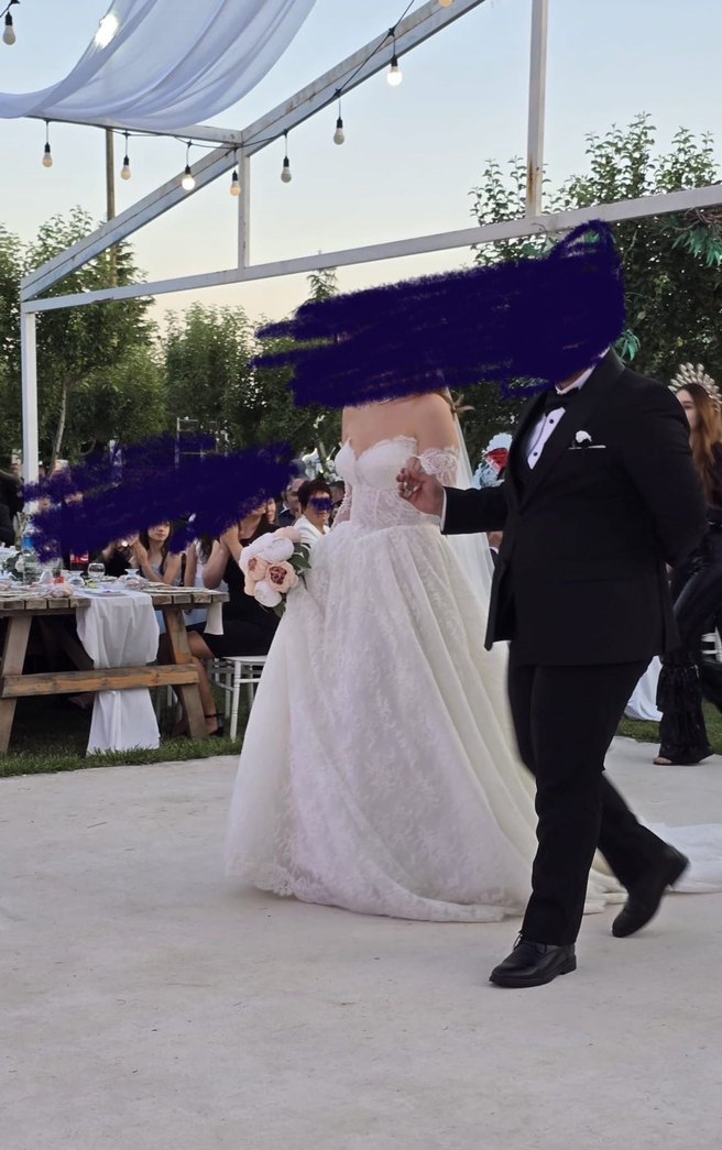 Fransız Dantel Gelinlik - Görsel 3