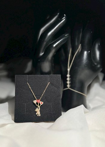 Çelik Balonlu Ayıcık Kolye - Görsel 3