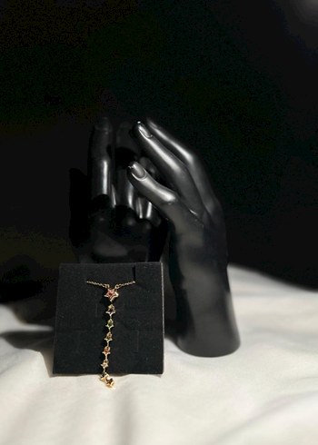 Çelik Renkli Yıldız Kadın Kolye - Görsel 2