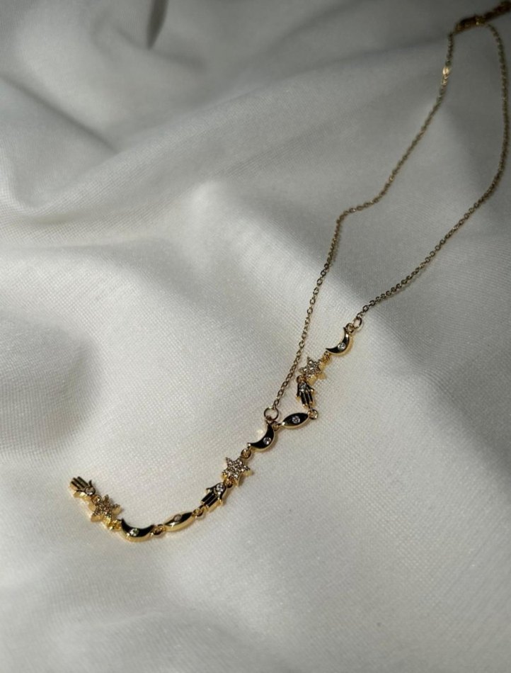 Çelik Gold Renk Y Kolye - Görsel 2