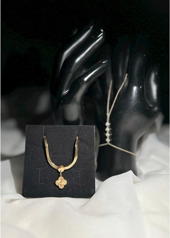 Çelik İtalyan Zincir Van Cleff Kolye - Görsel 3