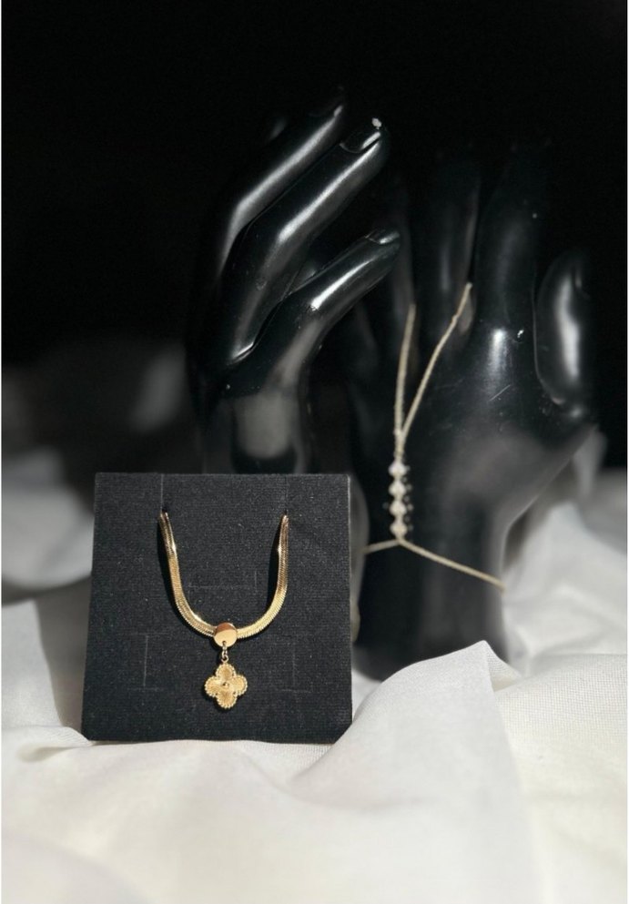 Çelik İtalyan Zincir Van Cleff Kolye - Görsel 3