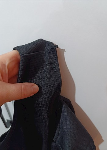 Beli Lastikli Siyah V Yaka Kadın Tulum - Görsel 13