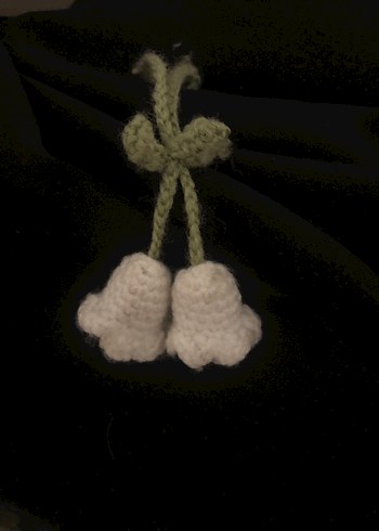 Beyaz Püsküllü Bohem Kadın Anahtarlık - Görsel 2