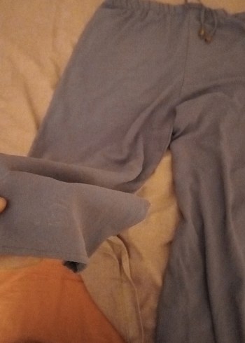 mor Rahat Kesim Kadın beli lastikli pantolon - Görsel 2