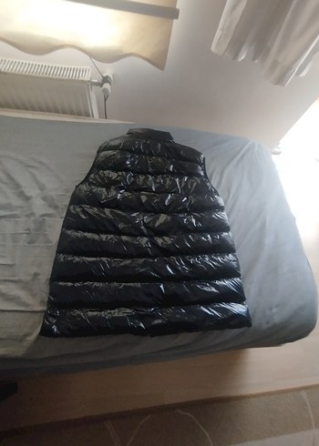 Siyah Parlak Düğmeli Erkek Şişme Yelek - Görsel 5