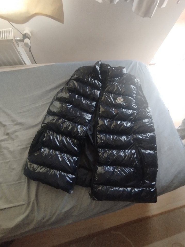 Siyah Parlak Düğmeli Erkek Şişme Yelek - Görsel 2