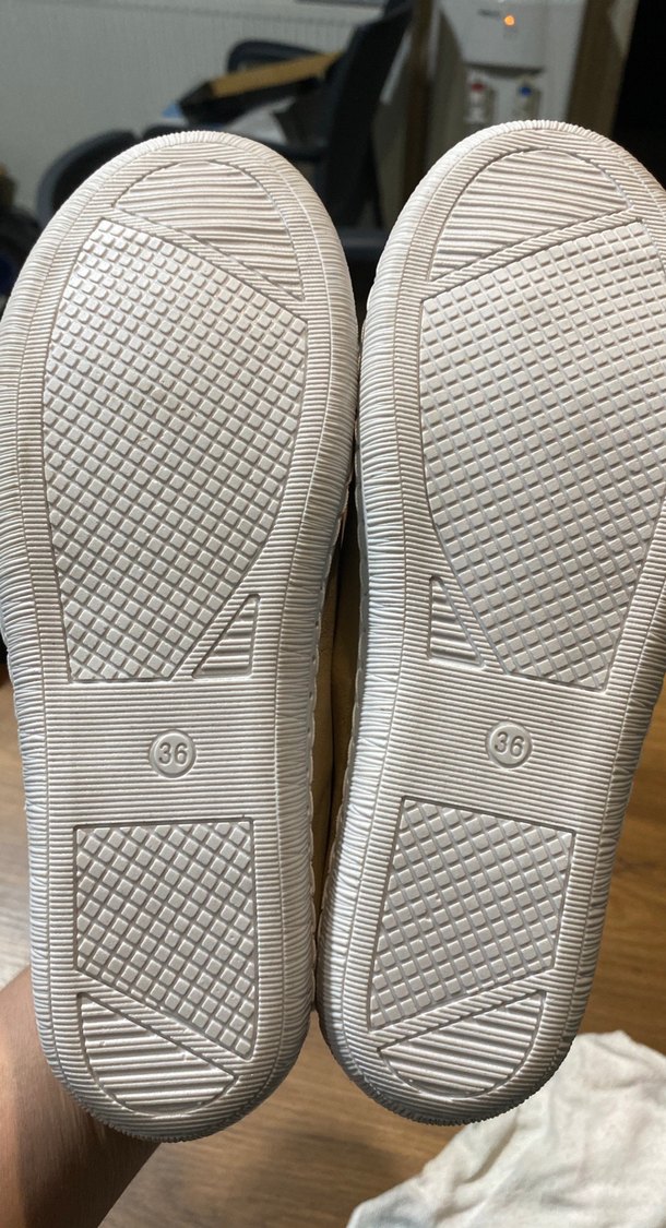 Bej Kadın Dolgu Topuk Deri Günlük Ayakkabı - Görsel 5