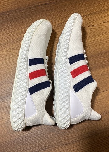 Beyaz Elastik Bağcıklı Erkek Spor Ayakkabı - Görsel 5