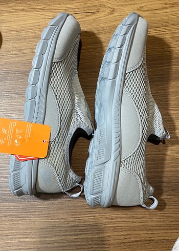 Beyaz Gri Stiletto Topuklu Spor Ayakkabı - Görsel 5