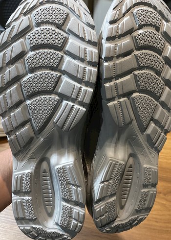 Beyaz Gri Stiletto Topuklu Spor Ayakkabı - Görsel 6