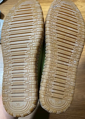 Kadın Yeşil Dolgu Topuklu Deri  Günlük Babet - Görsel 4