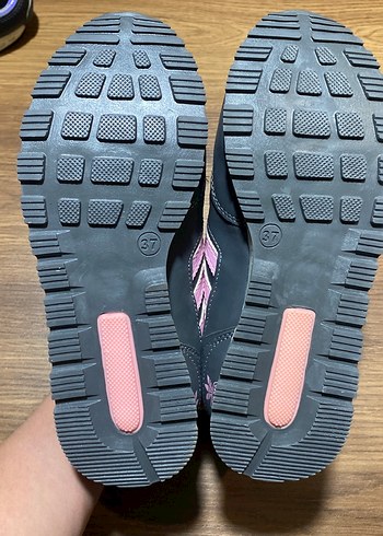 Gri-Pembe Adidas Kadın Spor Ayakkabı - Görsel 5