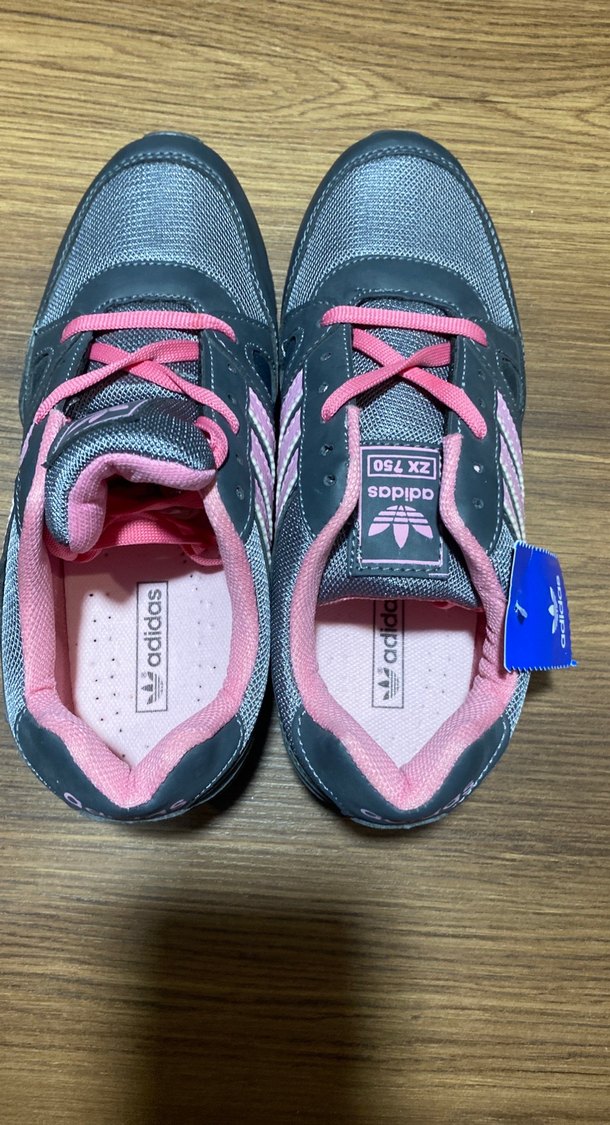 Gri-Pembe Adidas Kadın Spor Ayakkabı - Görsel 4