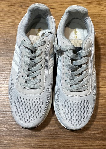 Gri Kadın Spor Ayakkabı Stiletto Topuklu - Görsel 2