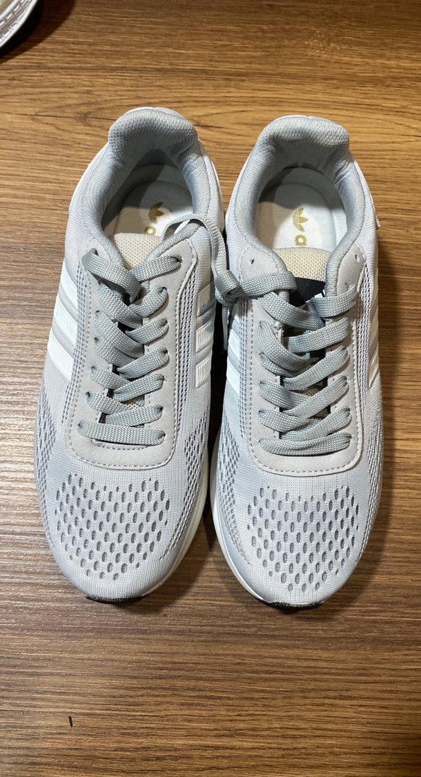 Gri Kadın Spor Ayakkabı Stiletto Topuklu - Görsel 2