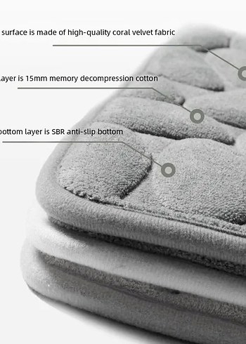 MEMORY KAYDIRMAZ BANYO PASPASI GRİ - Görsel 2