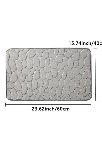 Pembe Taş Desenli Banyo Paspası - Görsel 2