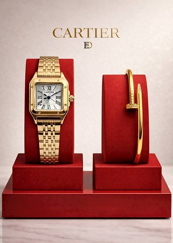 Altın Renkli Modern Klasik Kadın Saati - Görsel 3