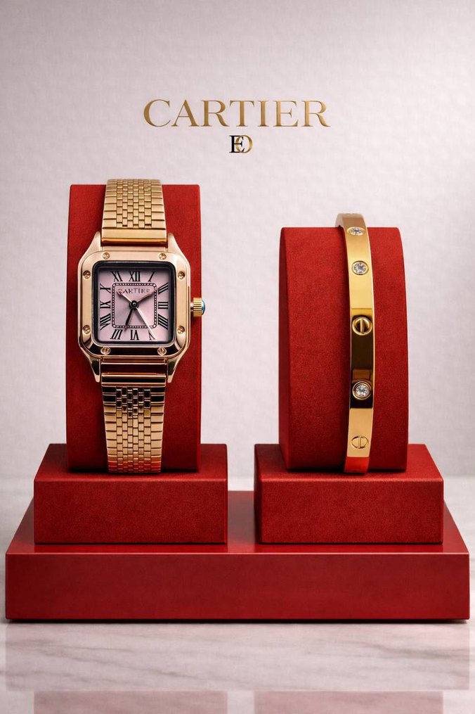 Altın Renkli Modern Klasik Kadın Saati - Görsel 2