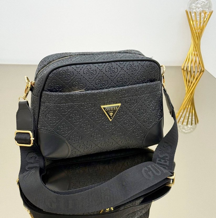 Guess Siyah Deri Kadın Çapraz Çanta - Görsel 2