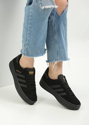 Kadın Mavi Denim Platform Spor Ayakkabı - Görsel 11