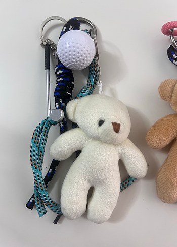 Renkli Püsküllü Kadın Anahtarlık çanta süsü - Görsel 2