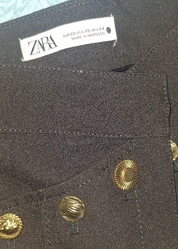 Zara flare Düğmeli Siyah Kadın Pantolon - Görsel 2
