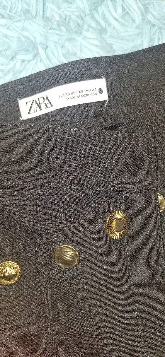 Zara flare Düğmeli Siyah Kadın Pantolon - Görsel 2