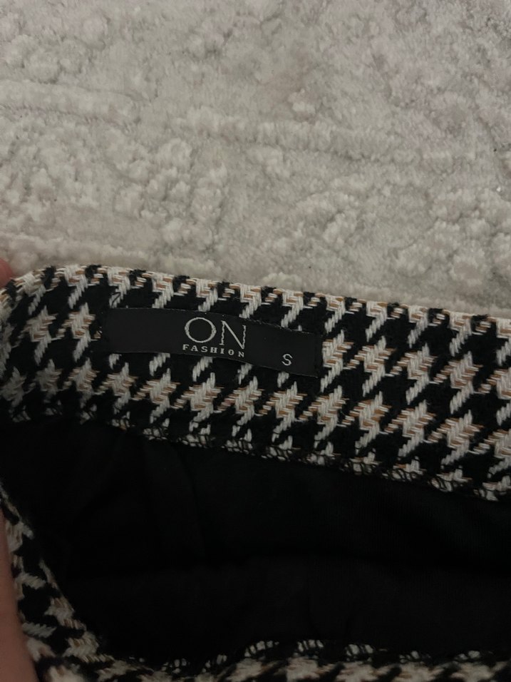 Kürk Detaylı Ekose Midi Kadın Etek - Görsel 2