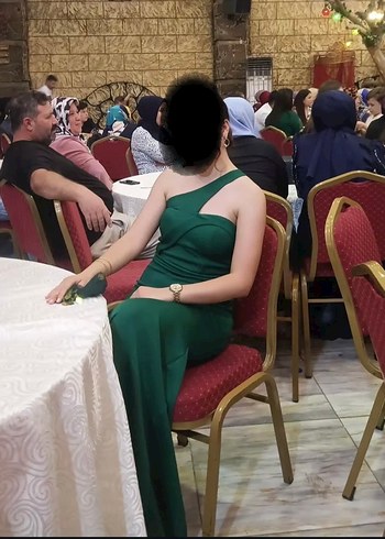 Askılı Drapeli Uzun Kadın Abiye - Görsel 3