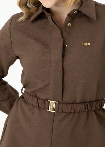 Us.Polo kahverengi elbise - Görsel 4