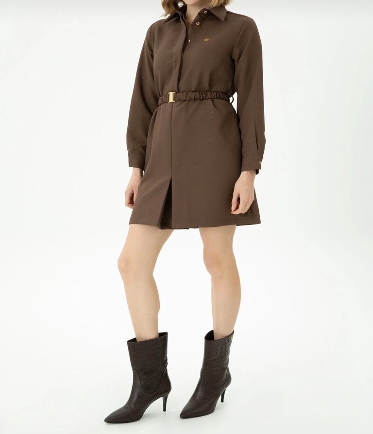 Us.Polo kahverengi elbise - Görsel 2